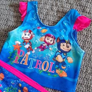 Toddler Girl's 2 piece Paw Patrol swimsuit-4T